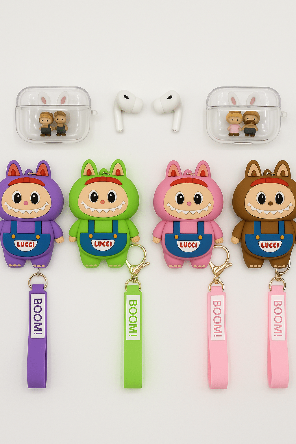 Labubu - AirPods Case with Keychain Strap