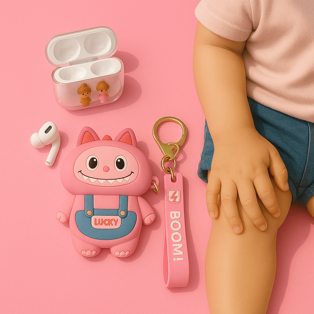 Labubu - AirPods Case with Keychain Strap